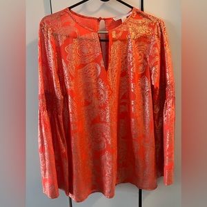 micheal kors Orange blouse size small